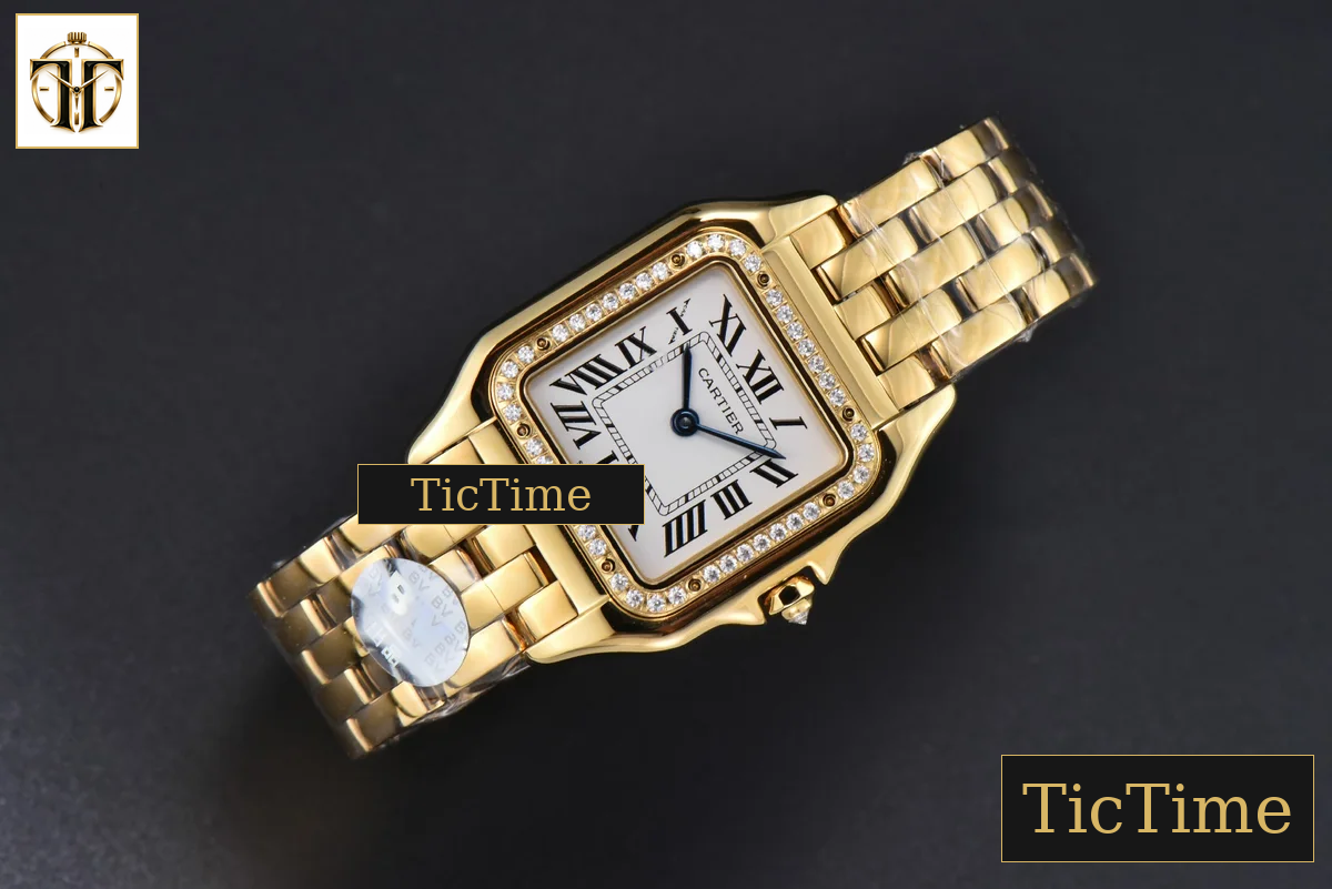 Panthère Secrete Ladies 27mm BVF YG White Dial Diamond Bezel RG Bracelet Ronda Quartz — foto 4