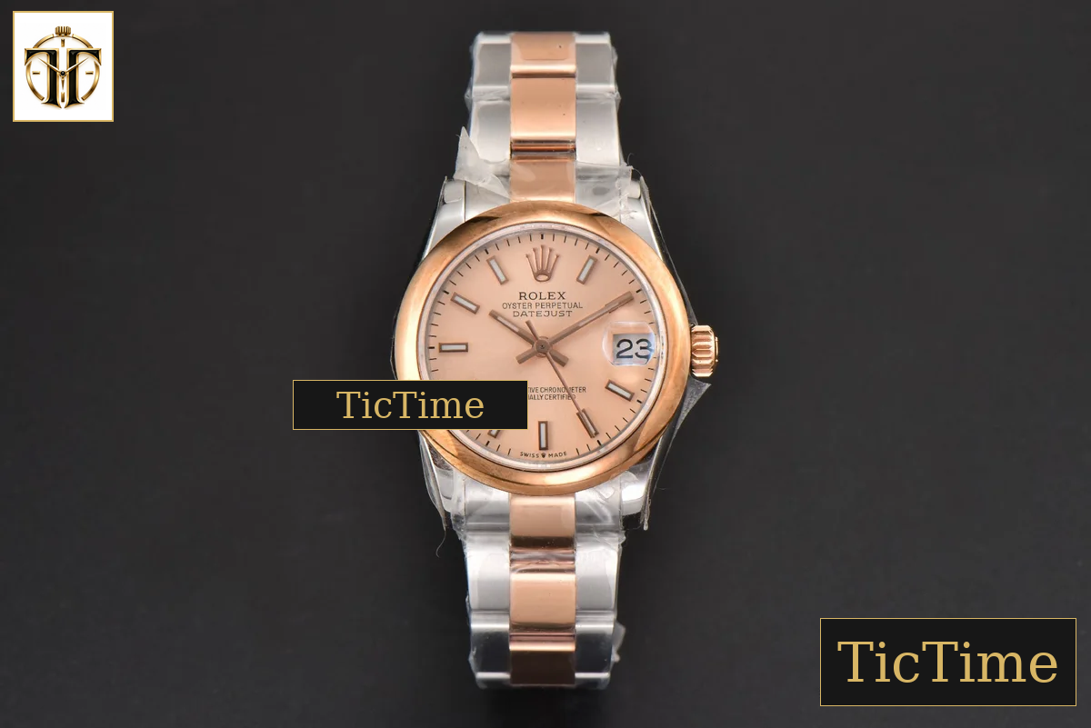 DateJust Ladies 904L 31mm WF RG/SS Smooth RG Dial Roma Marker Oyster Bracelet A2671 — foto 3