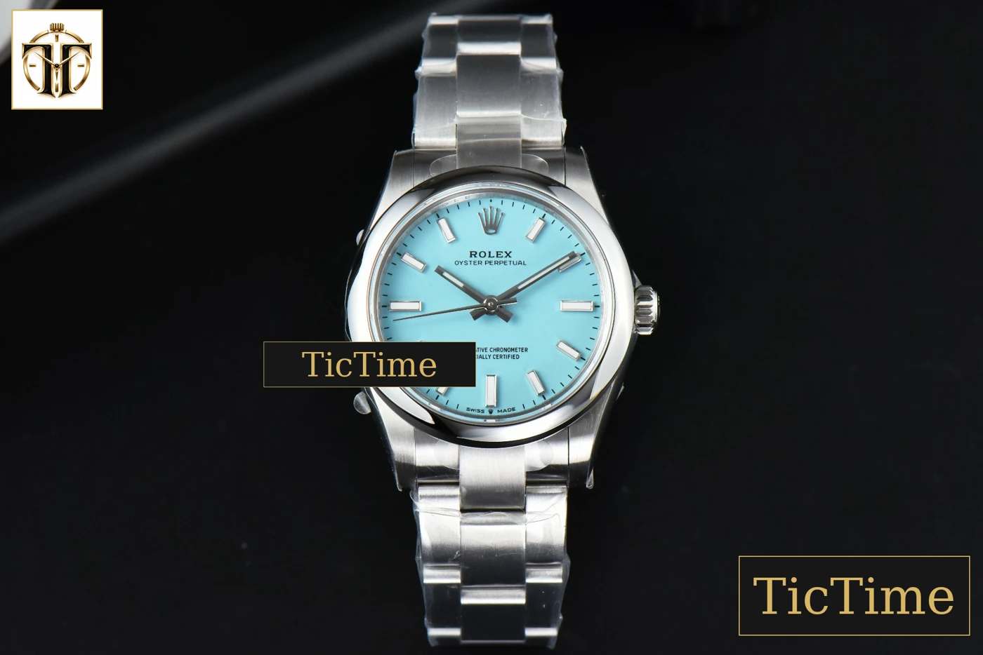 Vista frontal — Oyster Perpetual 277200 31mm EWF Tiffany Dial SS Bracelet A3230