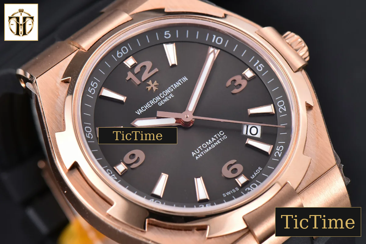 Overseas 47040 42mm MKF RG Brown Dial Rubber Strap 9015 — foto 7
