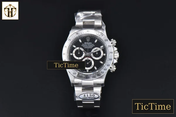 Foto frontal — Daytona 904L 116520 40mm Clean Factory Black Dial 4130