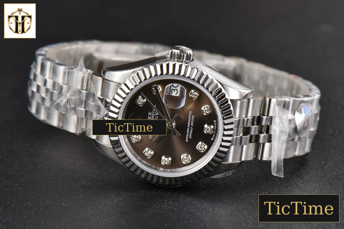 DateJust Ladies 28mm WF Gray Dial Diamond Marker Jubilee Bracelet A2236 — foto 16