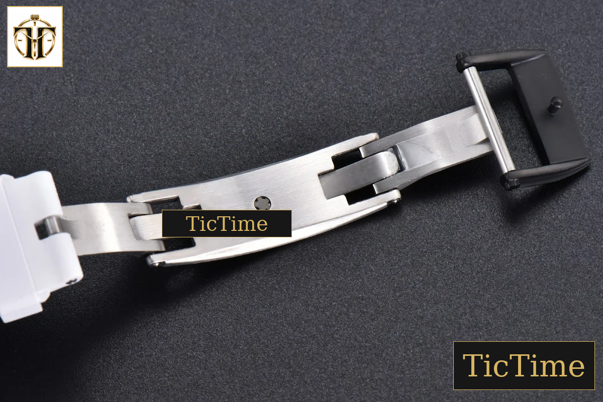 NTPT RM055 42mm RMF Blue Skeleton Dial White Rubber Strap RMUL2 — foto 31