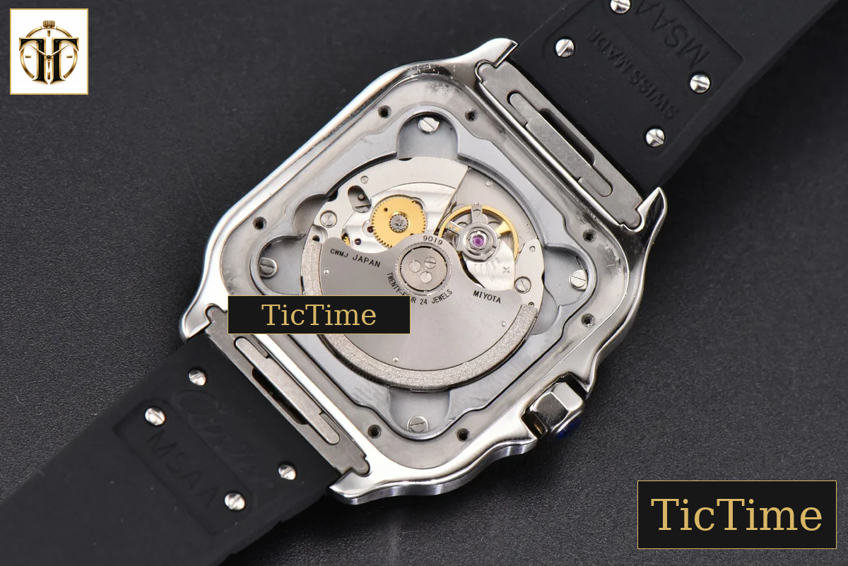Santos Large 40mm GF Blue Dial Black Rubber Strap Miyota 9015 — foto 17
