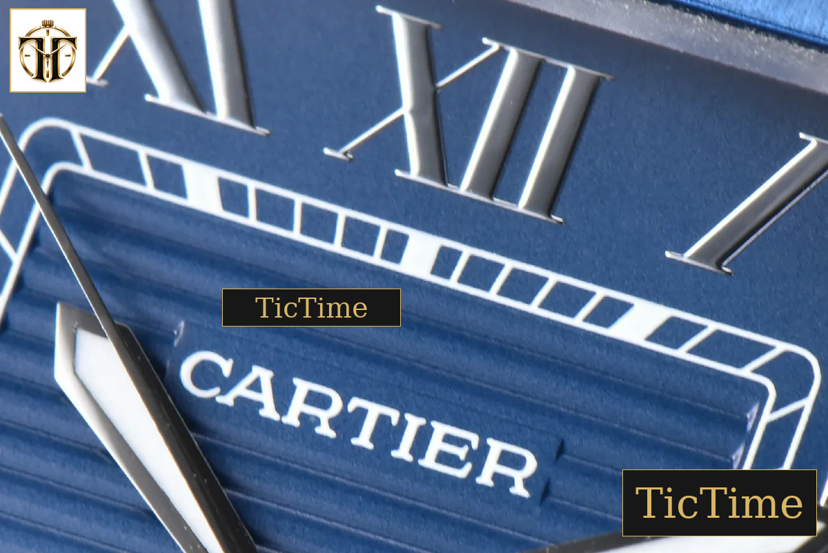 Santos de Cartier XL 40mm AF SS Blue Dial Blue Bezel Blue Rubber Strap Miyota 9015 — foto 4