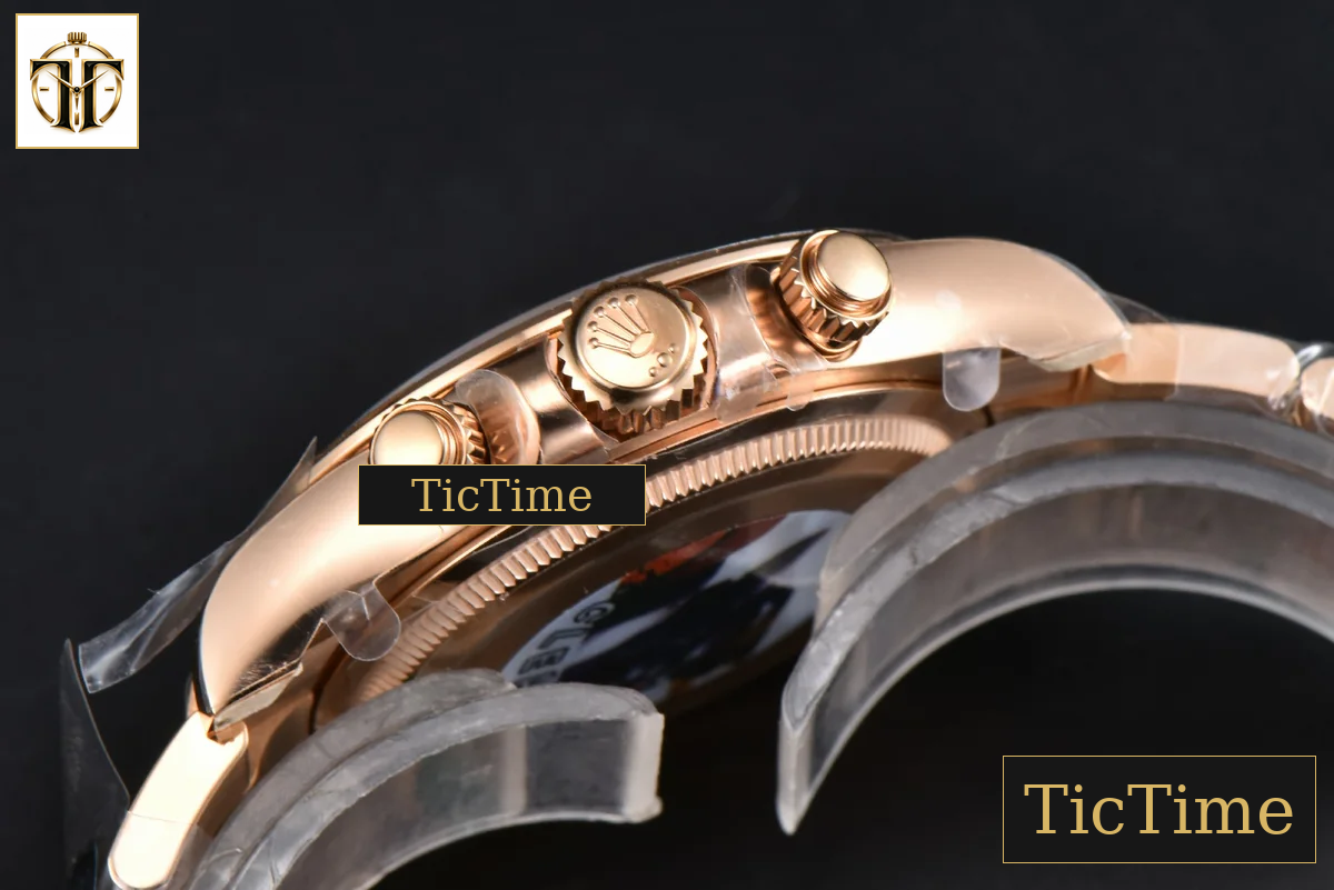 Daytona 126505 40mm Clean Factory RG Black Dial RG Subdial Diamond Marker RG Bracelet SH4131 — foto 17