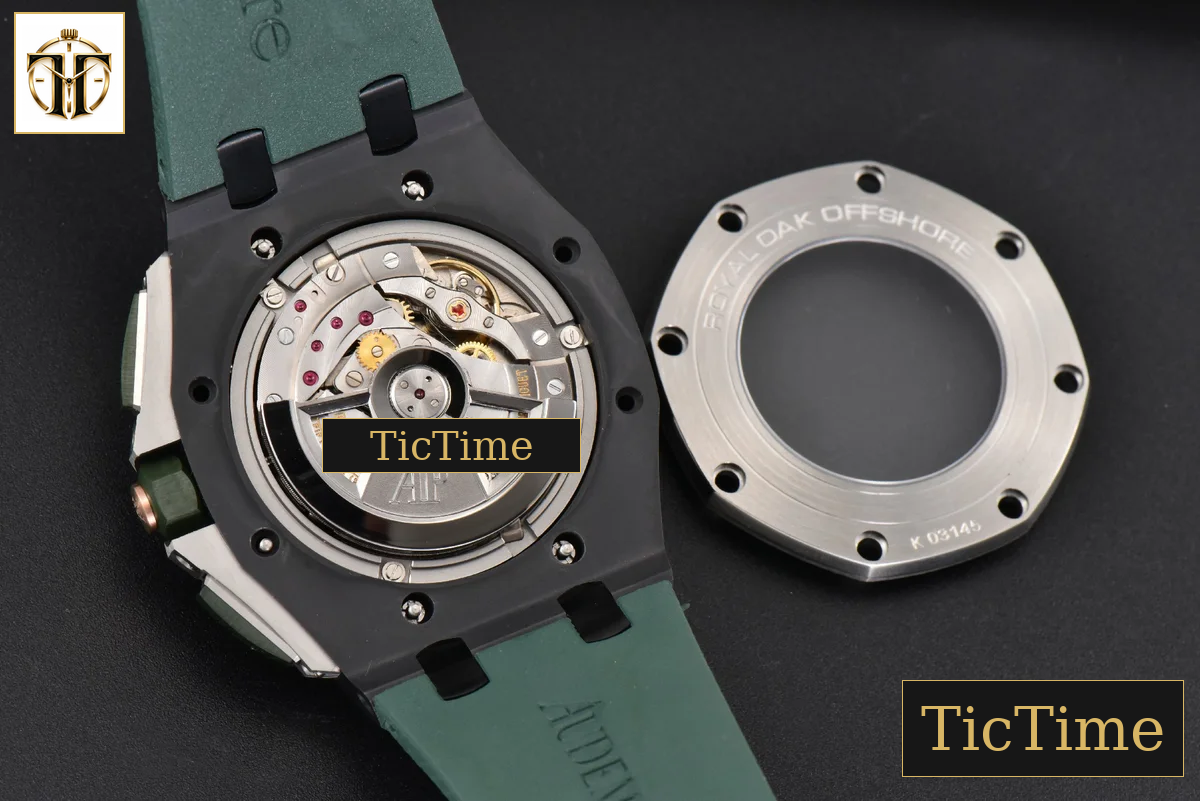 Royal Oak Offshore 26405 44mm RSF Green Dial Silver Subdial Green Rubber Strap A3126 — foto 17