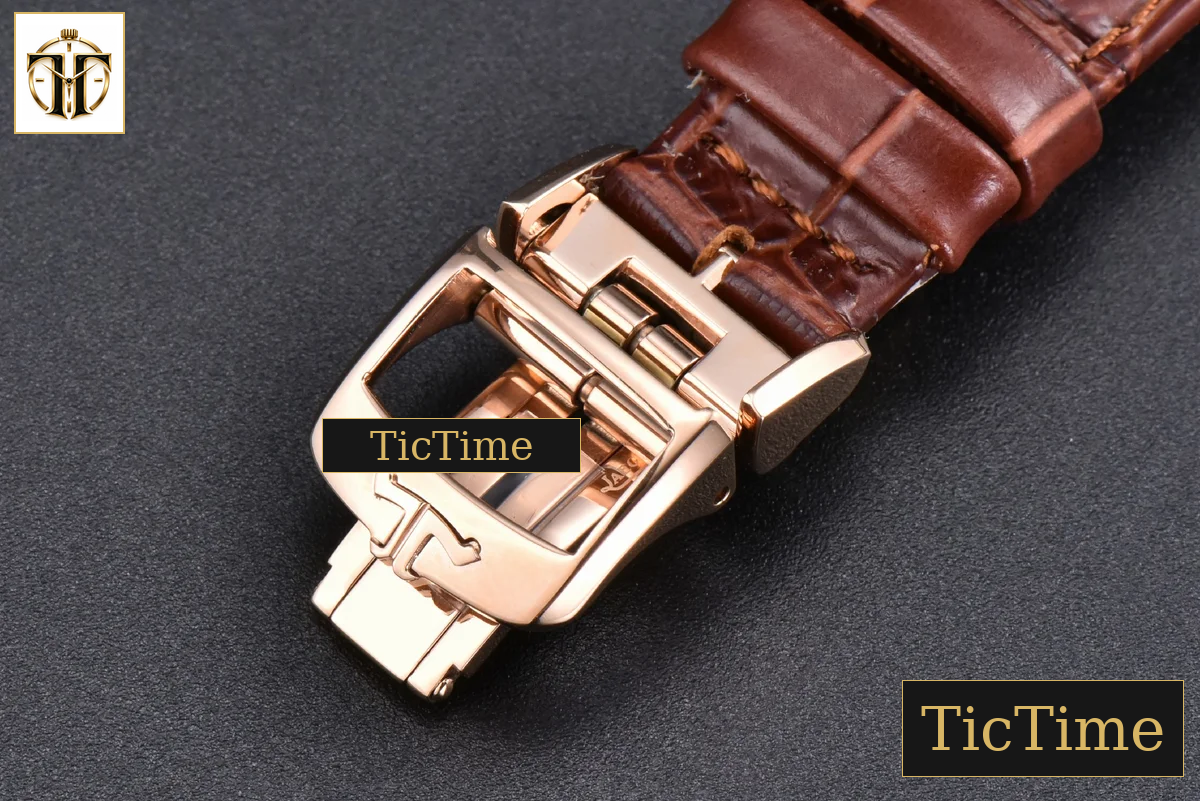 Rendez-Vous Night & Day 34mm APSF RG Diamond White Textured Dial Brown Leather Strap A898 — foto 15
