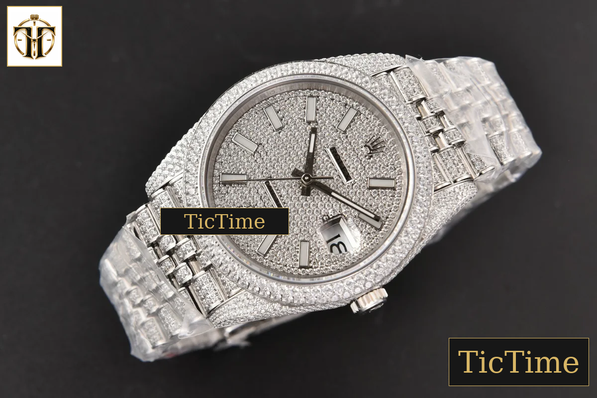 Datejust Full 41mm GMF Diamond Diamond Lume Dial Jubilee Bracelet A2824 — foto 14