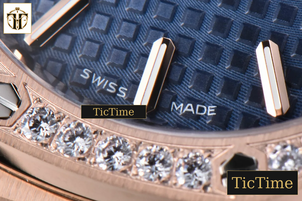 Royal Oak Ladies 67650OR 33mm ZF RG Diamond Blue Dial RG Bracelet Quartz — foto 9
