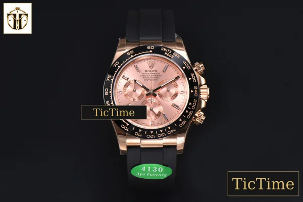Foto frontal — Daytona 116515 APSF RG RG Dial Ceramic Bezel Diamond Marker Oysterflex Strap Tungsten Version SH4130