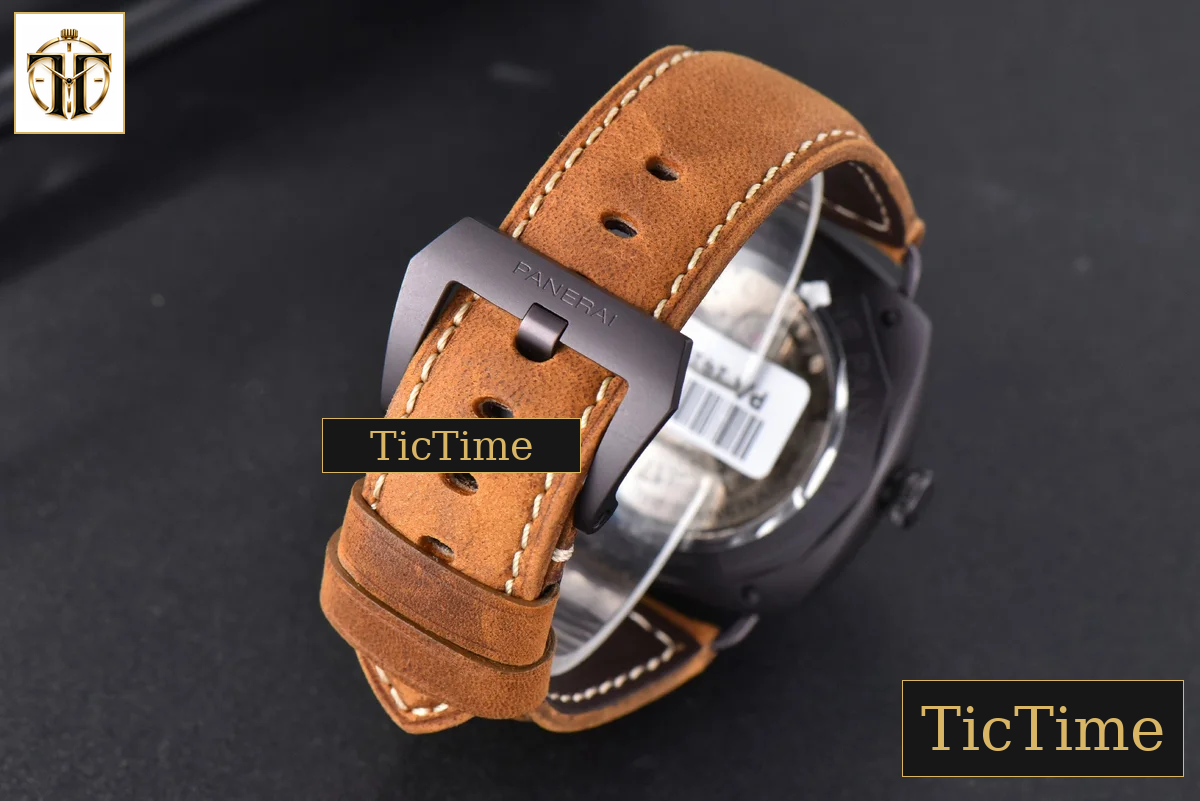 Radiomir PAM505 45mm VSF Black Seal Brown Dial Leather Strap P9000 — foto 23