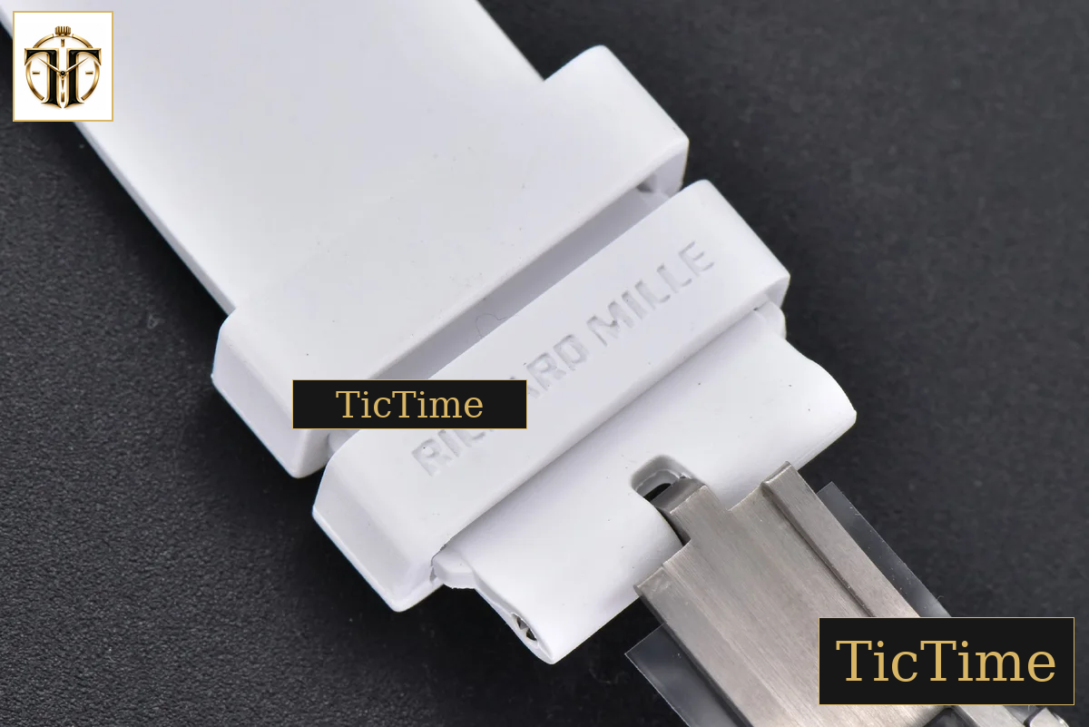 NTPT RM055 42.7mm BBRF White Skeleton Dial White Rubber Strap RMUL2 — foto 28