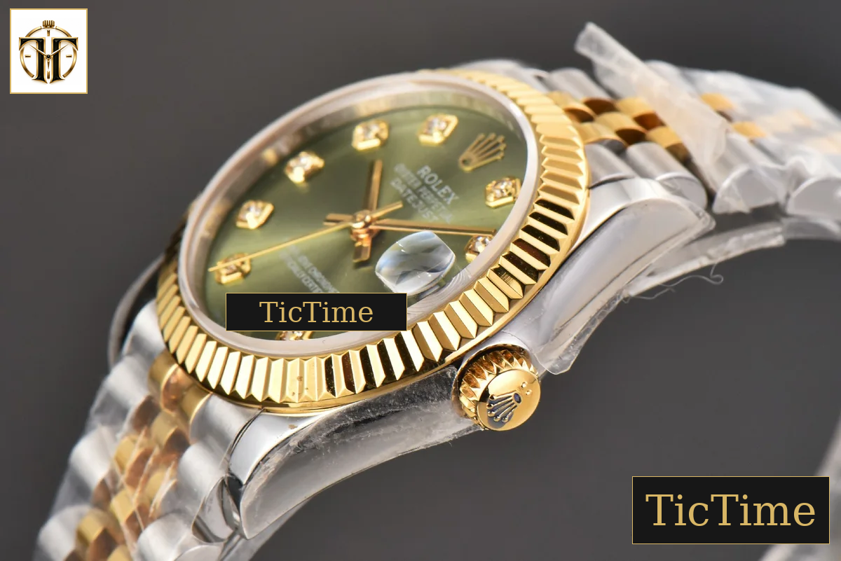 DateJust Ladies 904L 31mm WF YG/SS Green Dial Diamond Marker Jubilee Bracelet A2671 — foto 11