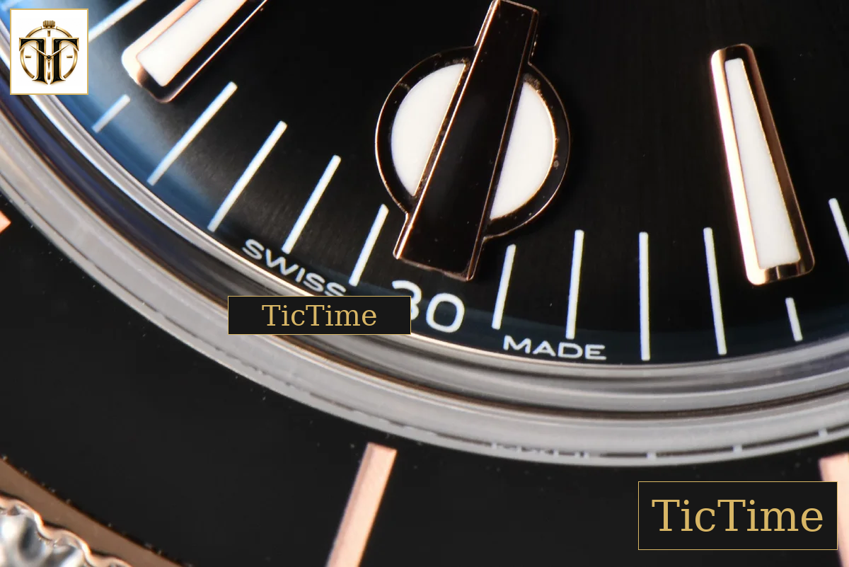 SuperOcean Heritage 42mm GF RG/SS Black Ceramic Black Dial Mesh Bracelet A2824 — foto 9