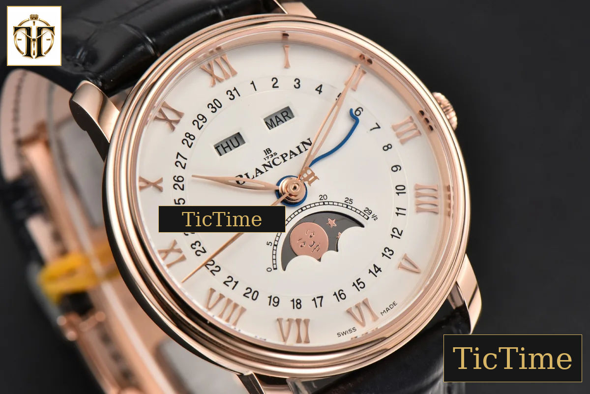 Villeret Complicated Function 6654 40mm OMF RG White Dial Black Leather Strap V3 A6654 — foto 10