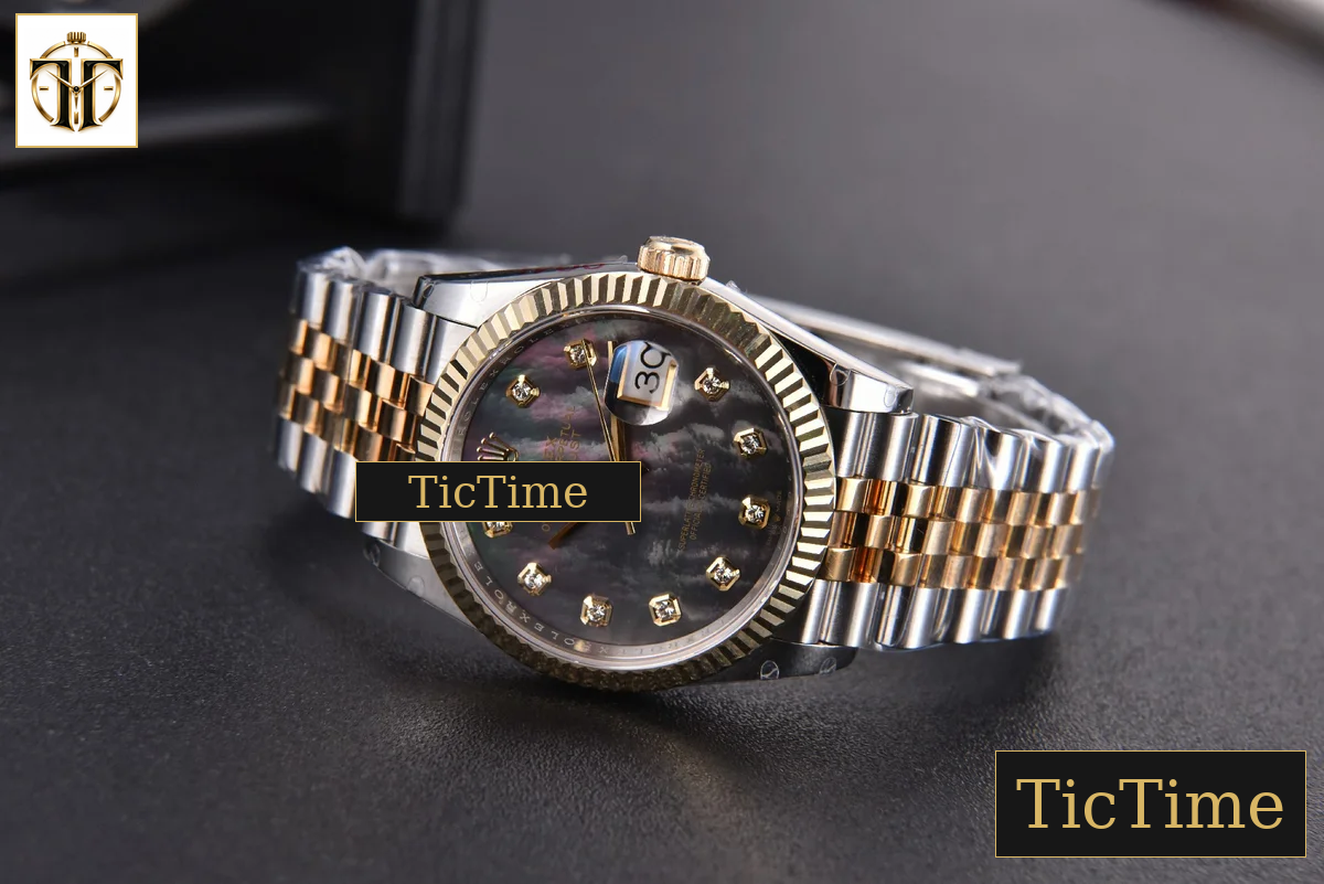 DateJust 904L 36mm GMF YG/SS Fluted Bezel Gray MOP Dial Diamond Marker Jubilee Bracelet VR3235 — foto 15