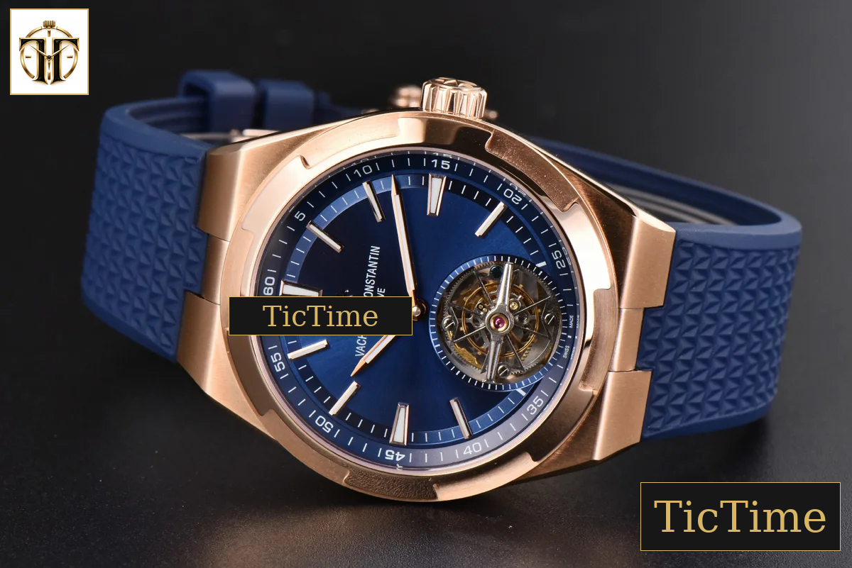 Overseas Tourbillon 6000V 42.5mm BBRF RG Blue Dial Blue Rubber Strap Tourb — foto 14