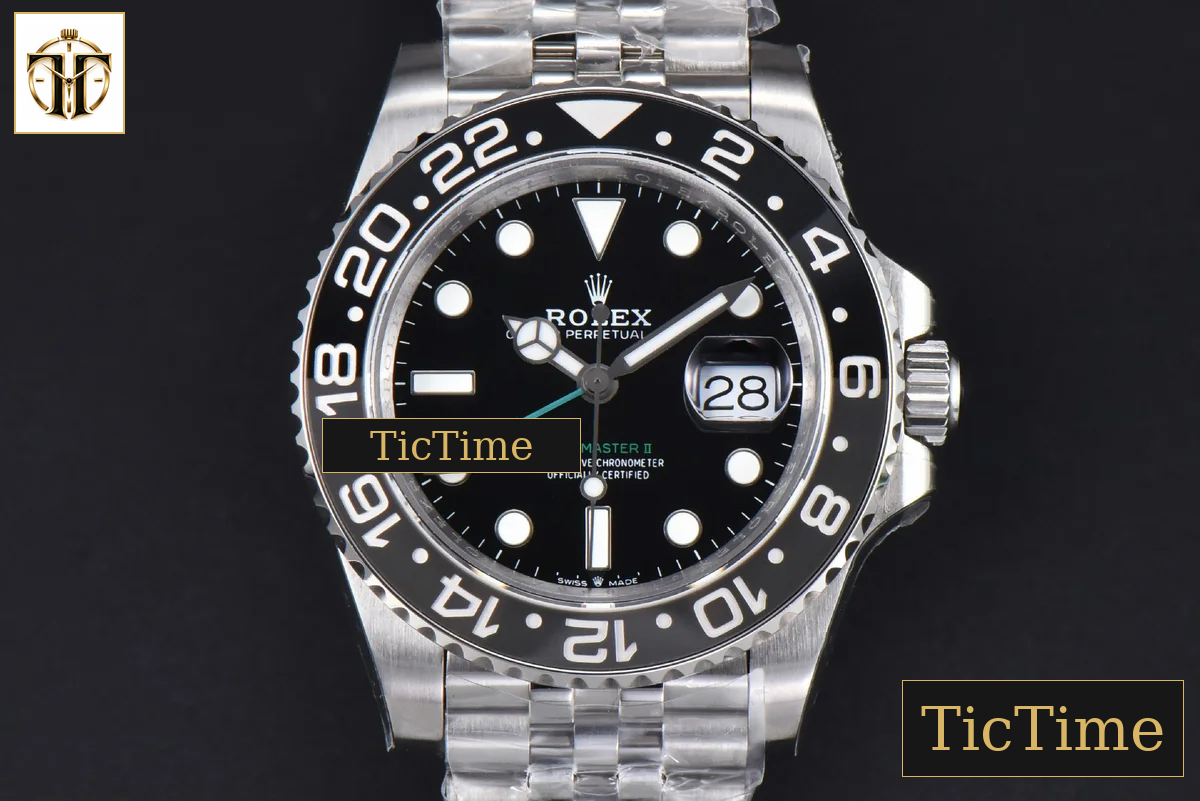 GMT Master II GRNR 904L 126710 40mm GMF Black/Gray Bezel Black Dial Jubilee Bracelet VR3285 — foto 2