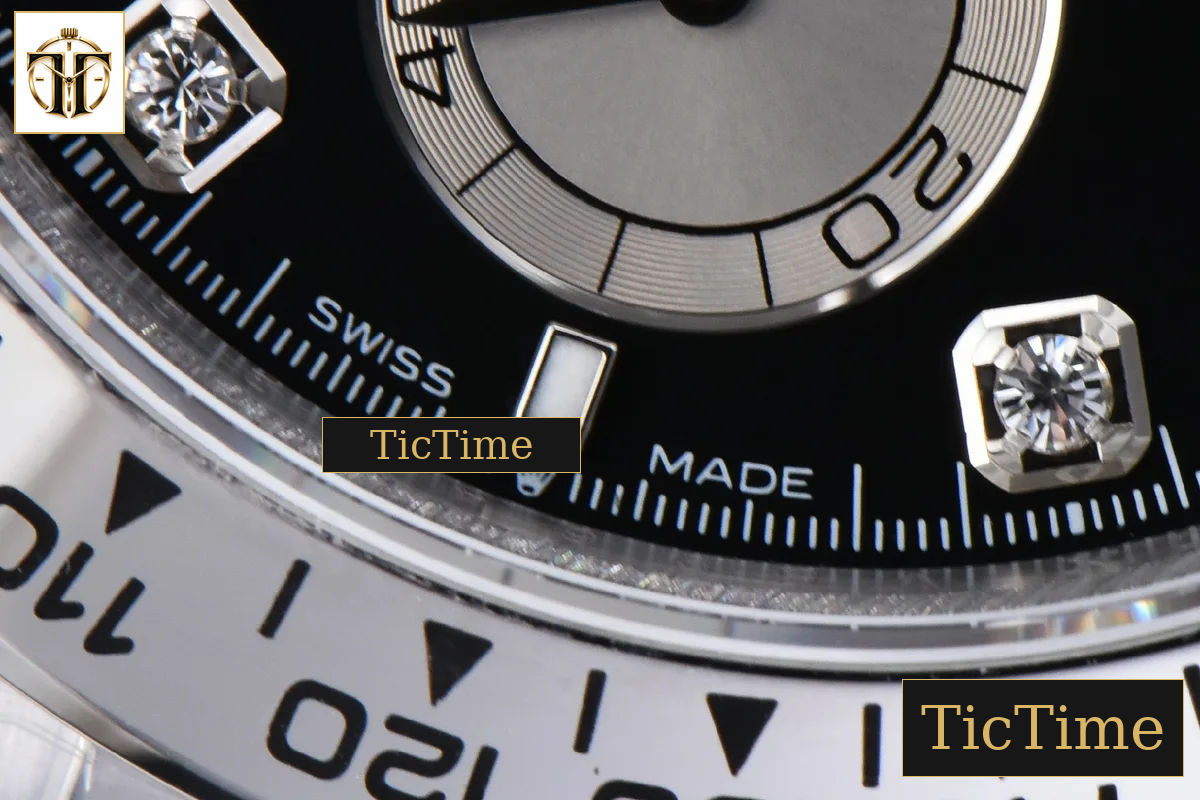 Daytona 904L 126509 40mm BPF SS Black Dial Sliver Subdial Diamond Marker SS Bracelet SH4131 — foto 10