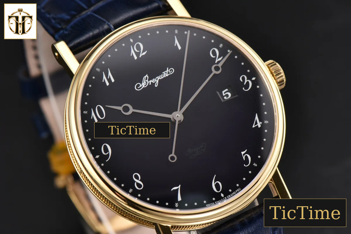 Classique 5177 38mm LTF YG Black Dial Digital Marker Blue Leather Strap MY9015 — foto 11