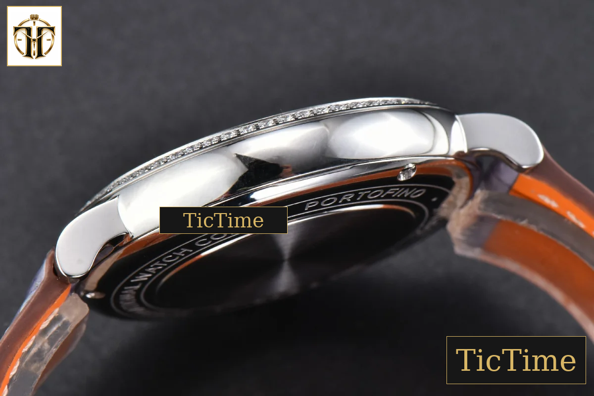 Portofino 37mm V7F Diamond Gray Dial Silver Marker Grape Leather Strap A2892 — foto 15