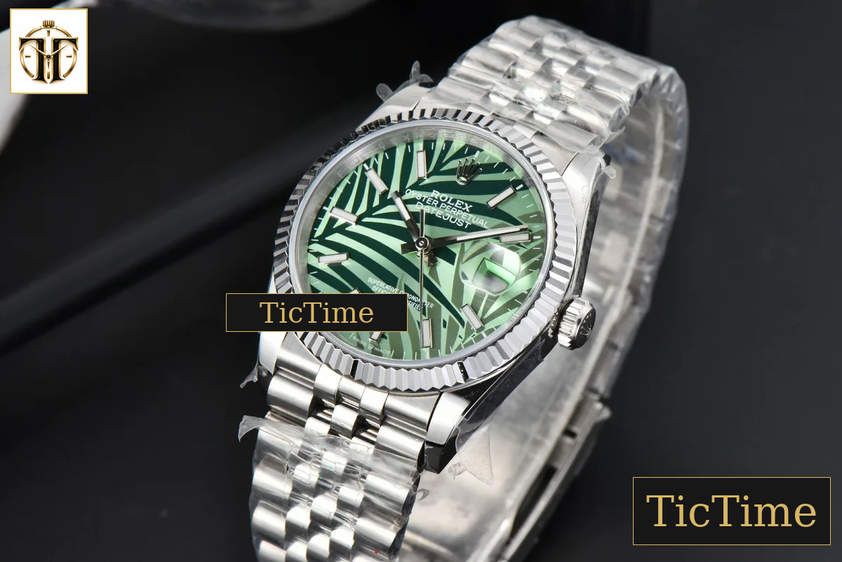 DateJust 36mm BPF Green Plam Dial Jubilee Bracelet A2824 — foto 4
