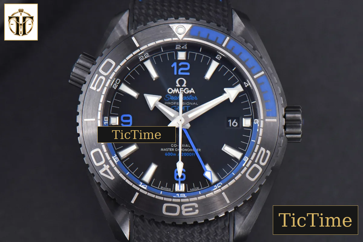 Planet Ocean 600m Deep 45.5mm VSF Black Ceramic Black/Blue Dial Black Rubber Strap A8906 — foto 2