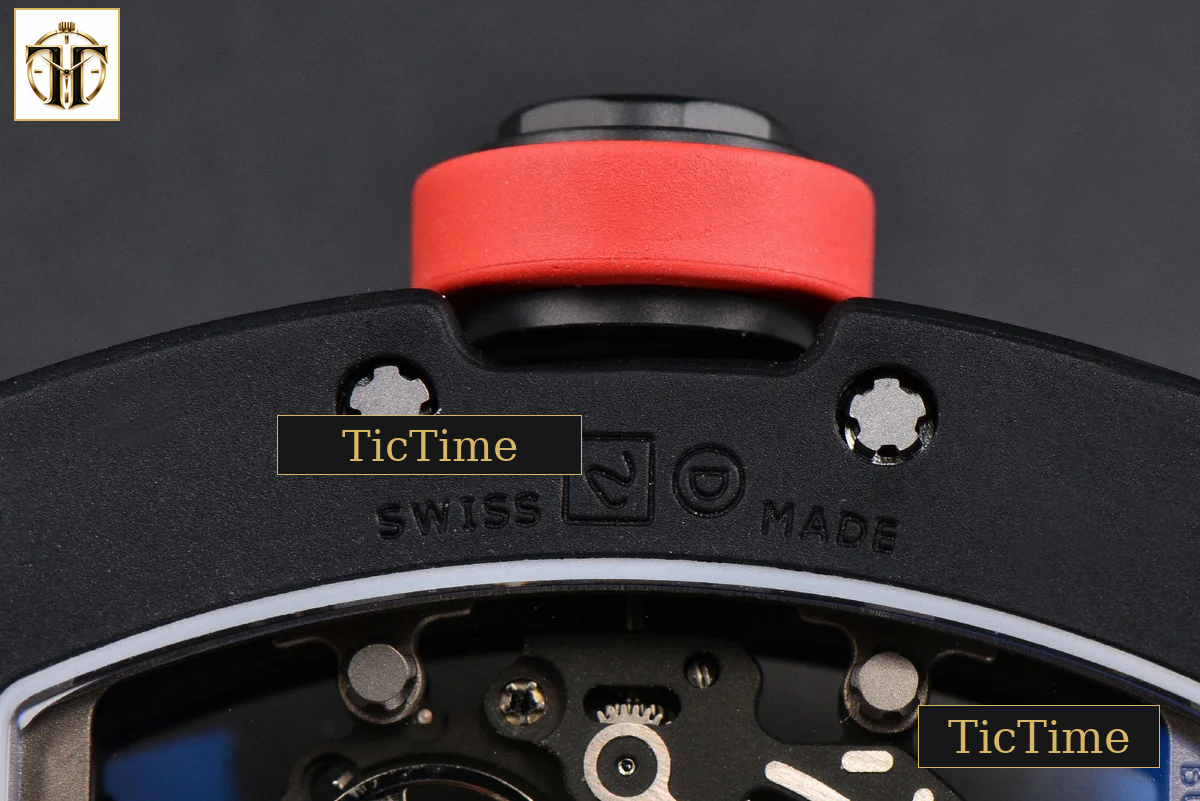RM055 42.7mm ZF Ceramic Black Bezel Red Skeleton Dial Red Crown Black Rubber Strap RMUL2 — foto 25