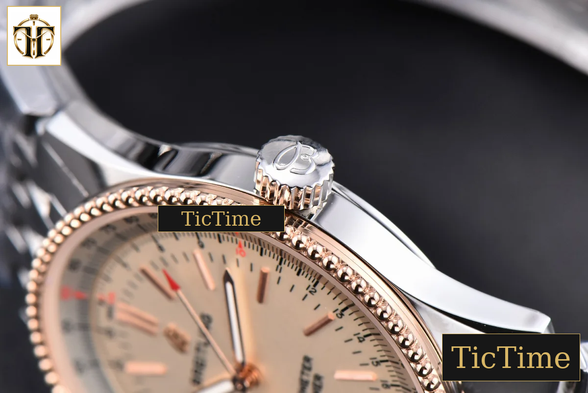 Navitimer 38mm TF RG White Dial White Bezel SS Bracelet A2824 — foto 13