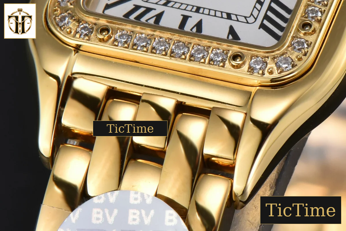 Panthère Secrete Ladies 22mm BVF YG White Dial Diamond Bezel YG Bracelet Ronda Quartz — foto 9