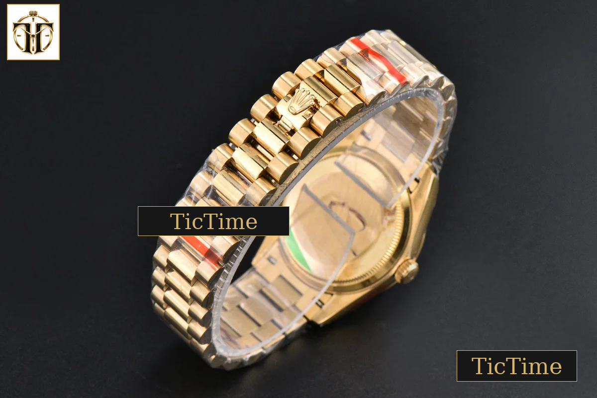 DateJust 31mm GMF YG Fluted Bezel Red Dial Diamond Marker President Bracelet A2824 — foto 38