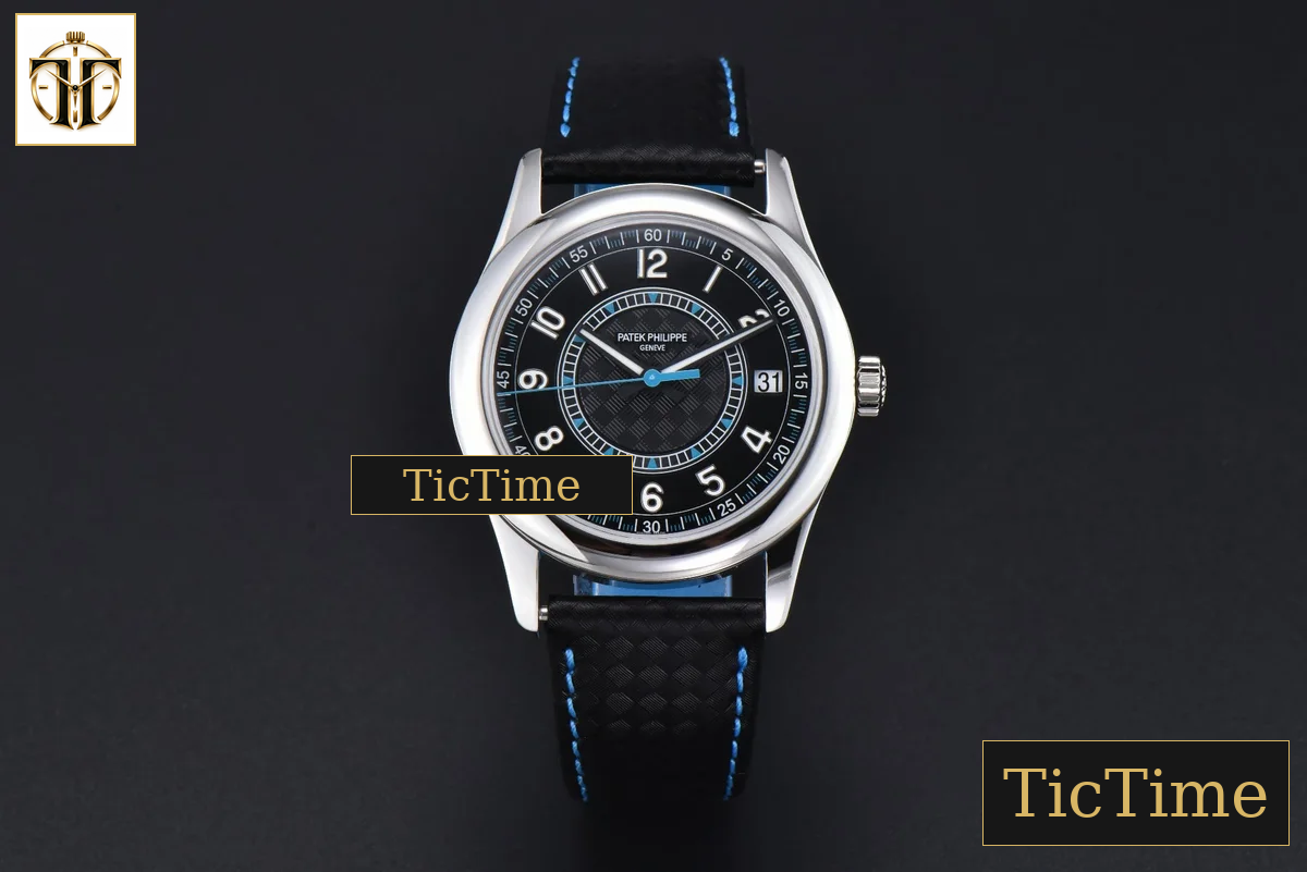 Calatrava 6007G 40mm ZF Black Dial Blue Hand Nylon Strap 9015 — foto 3