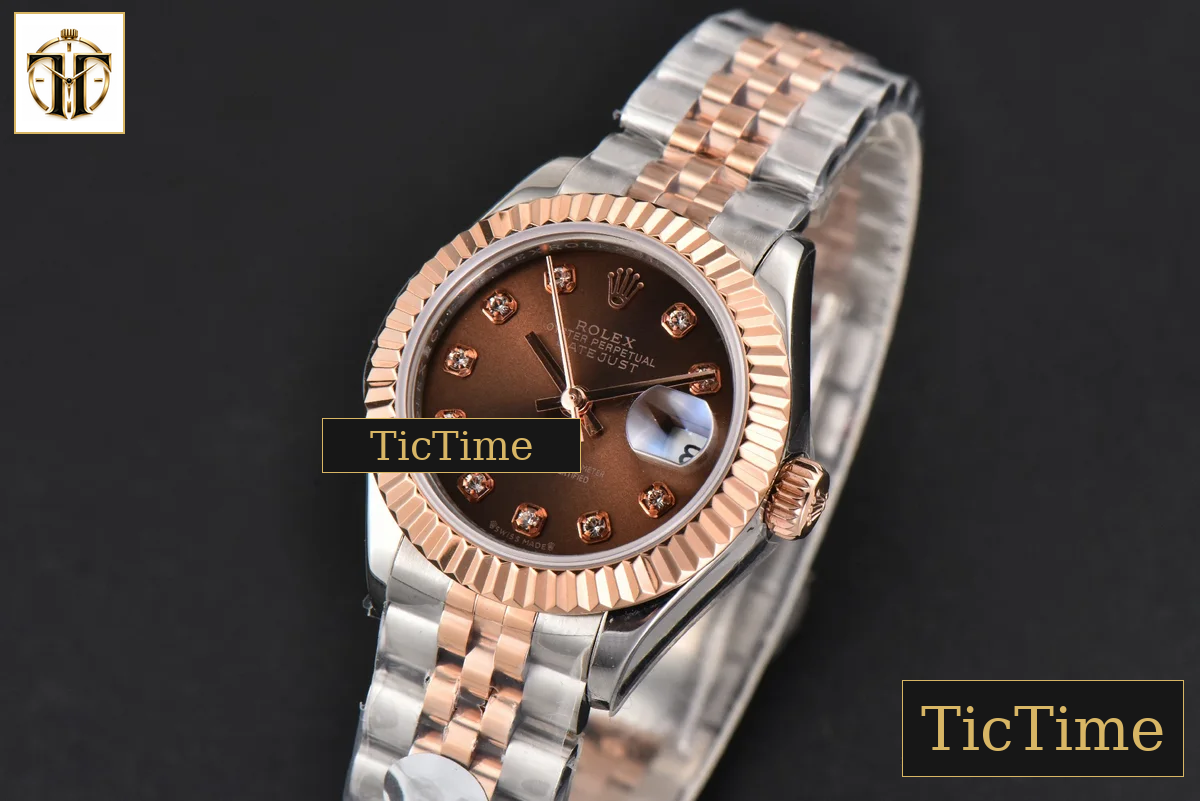 DateJust Ladies 28mm WF RG/SS Brown Dial Diamond Marker Jubilee Bracelet A2236 — foto 5