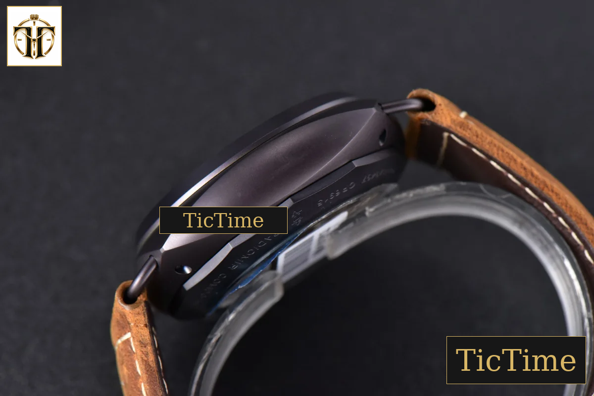 Radiomir PAM505 45mm VSF Black Seal Brown Dial Leather Strap P9000 — foto 13