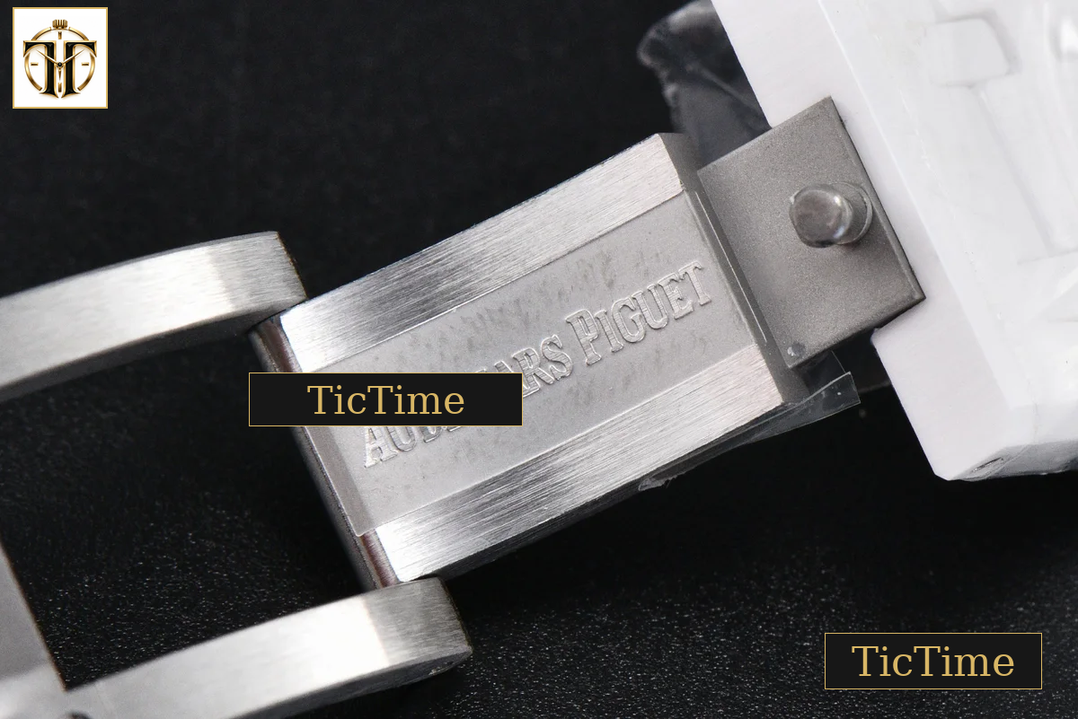 Royal Oak 15500 41mm APSF White Ceramic Takashi Murakami flower Dial SS Bracelet SA4302 — foto 24