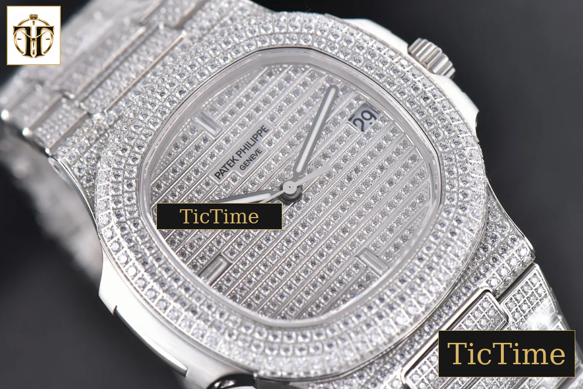 Nautilus 5719/1G PPF Full Diamonds Dial and Bracelet 324CS — foto 9