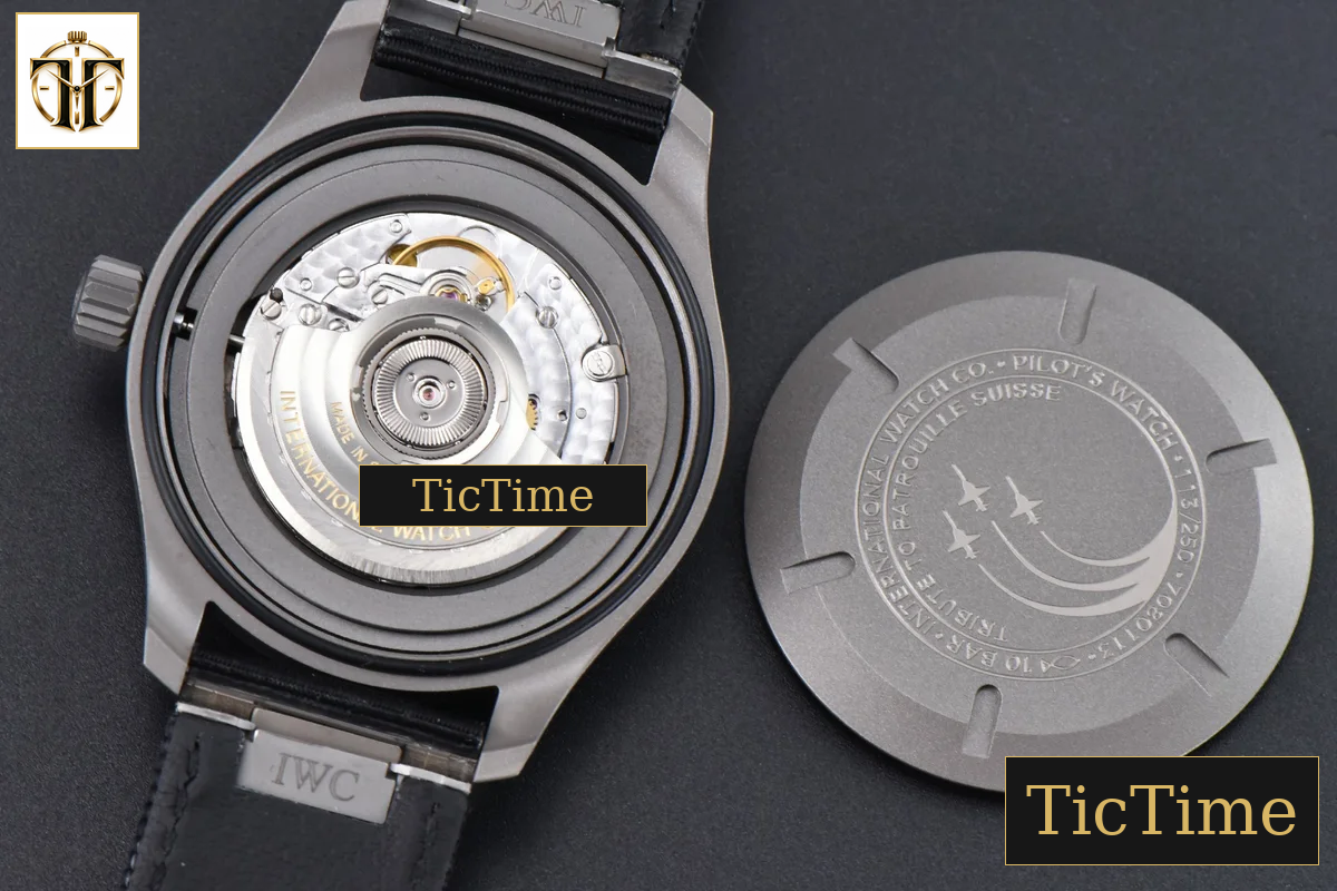 Mark XX Ti Case IWC328201 40mm V7F Black Dial Black Leather Strap A2892 — foto 16