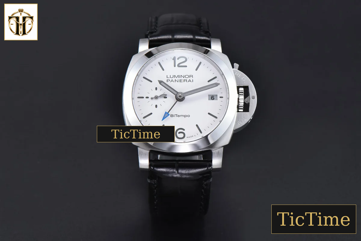 Luminor Quaranta BiTempo PAM1367 40mm VSF White Dial Leather Strap P900 — foto 2