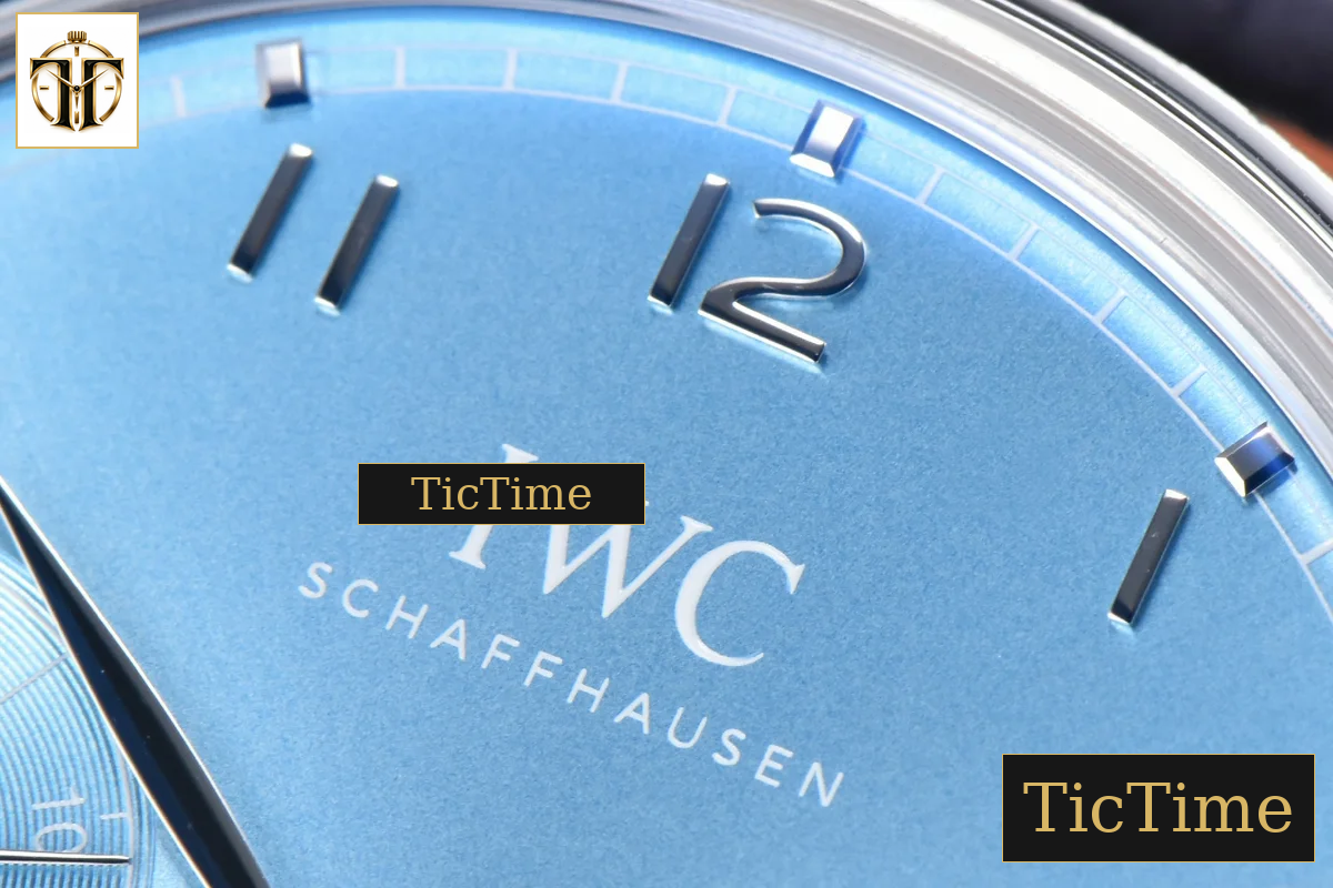 Portugieser Automatic 7 Days IWC0559D 42mm APSF Blue Dial SS Numeral Markers Gray Leather Strap A52010 — foto 4