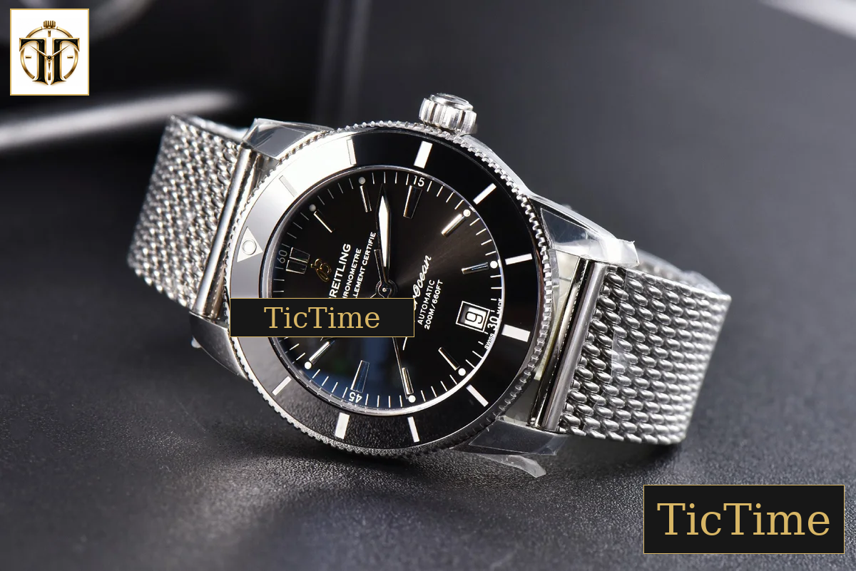 SuperOcean Heritage II 42mm GF Black Dial SS bracelet A2824 — foto 12