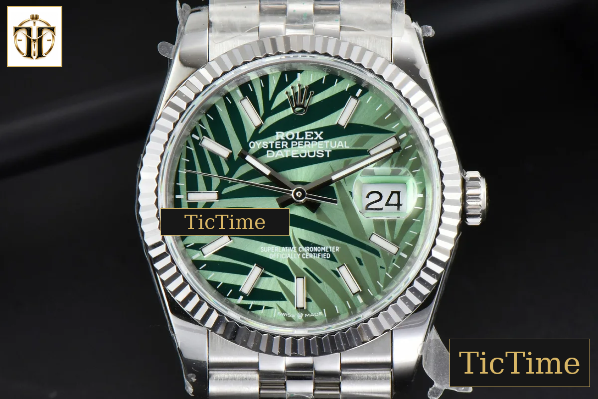 DateJust 36mm BPF Green Plam Dial Jubilee Bracelet A2824 — foto 2