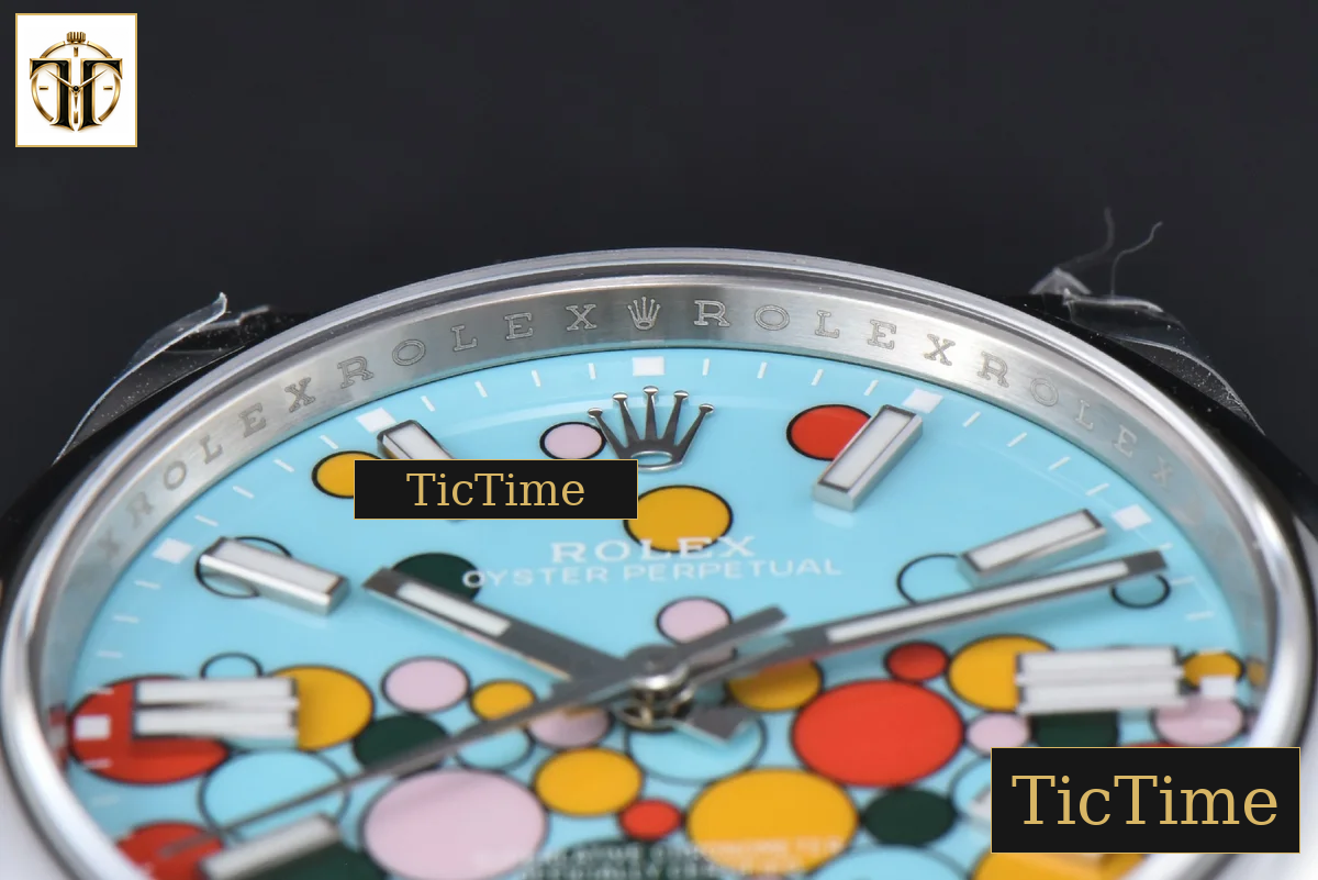 Oyster Perpetual 904L 124300 41mm VSF Tiffany Blue Celebration Ballon Dial SS Bracelet VS3235 — foto 12