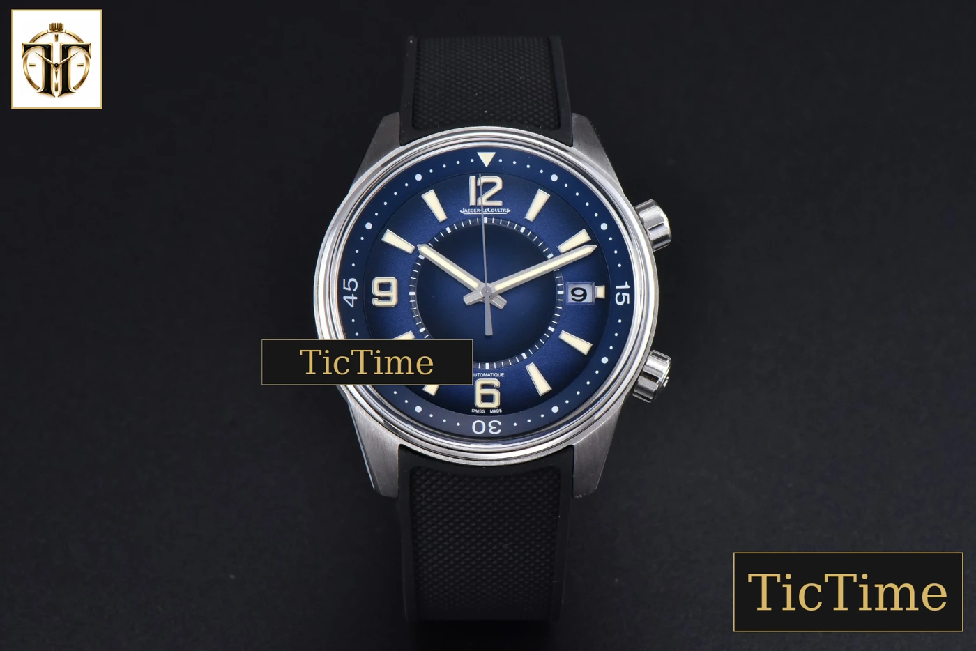 Vista frontal — Polaris 42mm CSF Blue Dial Black Rubber Strap Mod MY9015