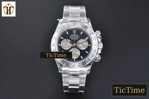 Foto frontal — Daytona 904L 126509 40mm BPF SS Black Dial Silver Subdial SS Bracelet SH4131