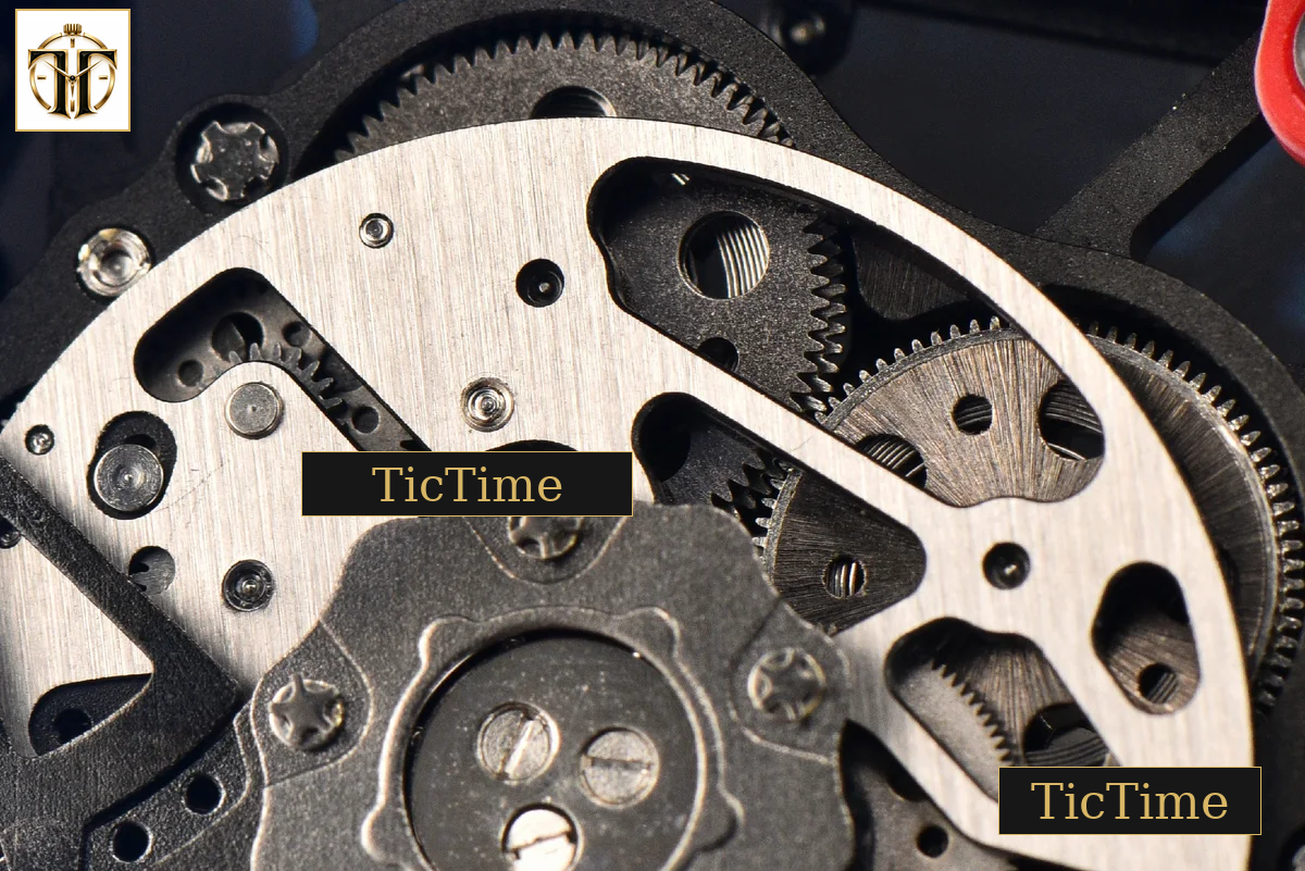NTPT RM035-02 ZF Red Bezel Black Skeleton Dial Red Crown Black Rubber Strap V7 RMAL1 — foto 17
