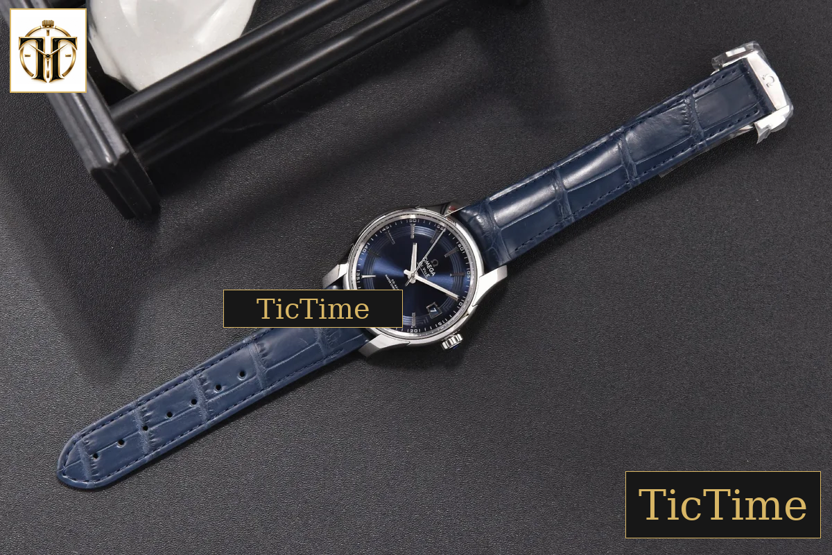 De Ville Hour Vision 41mm VSF Blue/Silver Dial Blue Croco Strap A8500 — foto 21