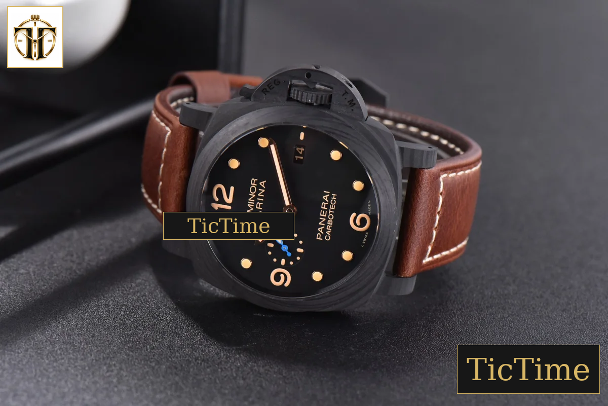 Luminor Carbotech Automatic PAM661 44mm VSF Black Dial Leather Strap P9010 — foto 13