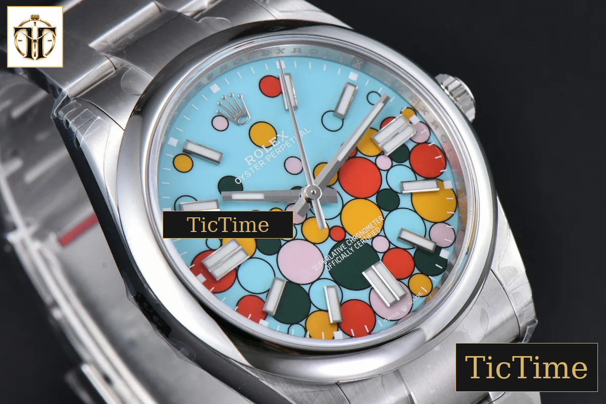 Oyster Perpetual 904L 124300 41mm VSF Tiffany Blue Celebration Ballon Dial SS Bracelet VS3235 — foto 14