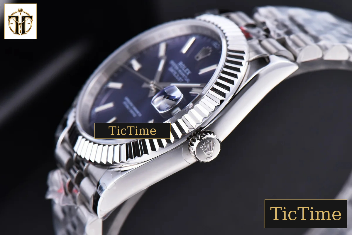Datejust 41mm GMF SS Blue Dial Lume Marker Fluted Bezel Jubille Bracelet VR3235 — foto 14